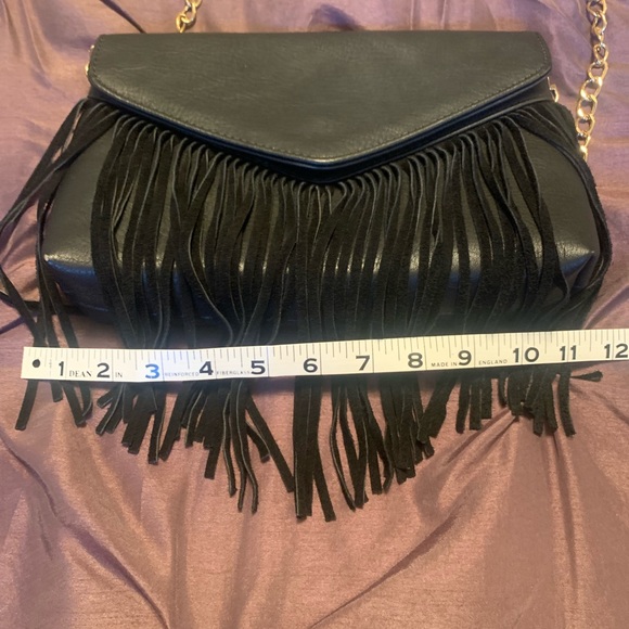 Leather Clutch With Fringe - Picture 4 of 7